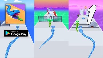 Snake Run Race・3D Running Game Gameplay Walkthrough Part 1 - Level 1 ~ 14 (Android)