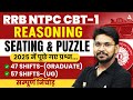 RRB NTPC CBT-1 | REASONING SEATING &amp; PUZZLE 2025 में पूछे गए प्रश्न | सम्पूर्ण निचोड़