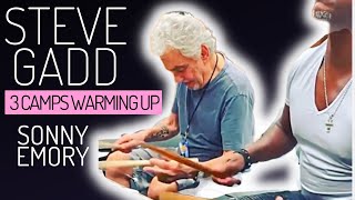 BACKSTAGE 💙 STEVE GADD Warming Up With Three Camps 💙 ERIC CLAPTON Tour 💙