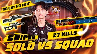 🔥27 KILLS : SNIPER ONLY!! | SOLO VS SQUAD [INDONESIA SERVER] 🇮🇩