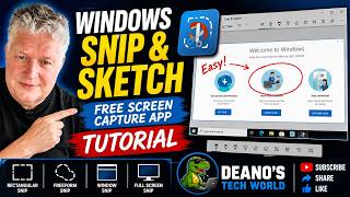 Windows Snip and Sketch - Free Screen Shot App Tutorial @DeanosTechWorld