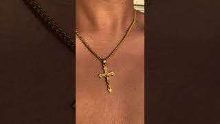 Timeless cross chain set up 22k chain 24k pendant