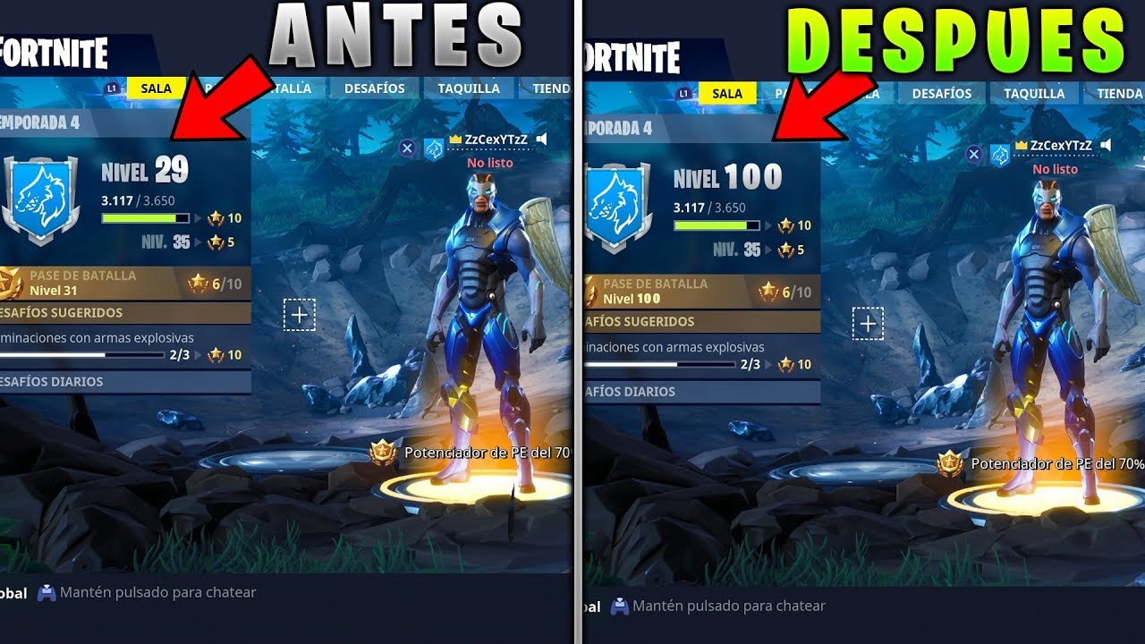 Como Subir al Nivel 100 Rápido en Fortnite! Nivel 100 del Pase de