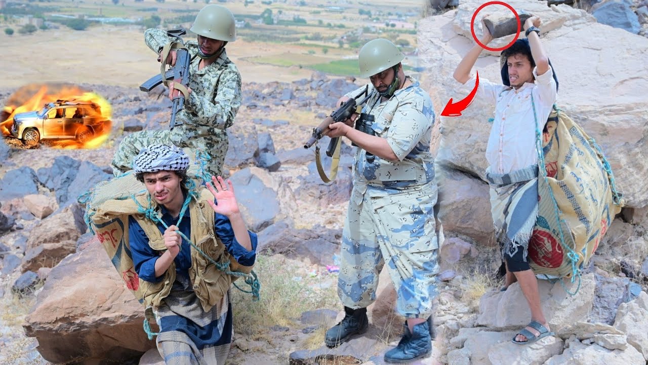 شخص يضحي بحياته من اجل ينقذ صاحبه من حرس الحدود السعودي 😱😮|| شاهد كيف تخلص منهم