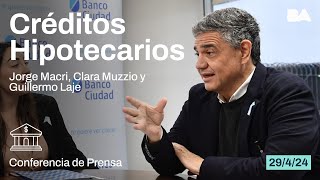 El jefe de Gobierno de la Ciudad, Jorge Macri, anunció el lanzamiento de créditos hipotecarios.