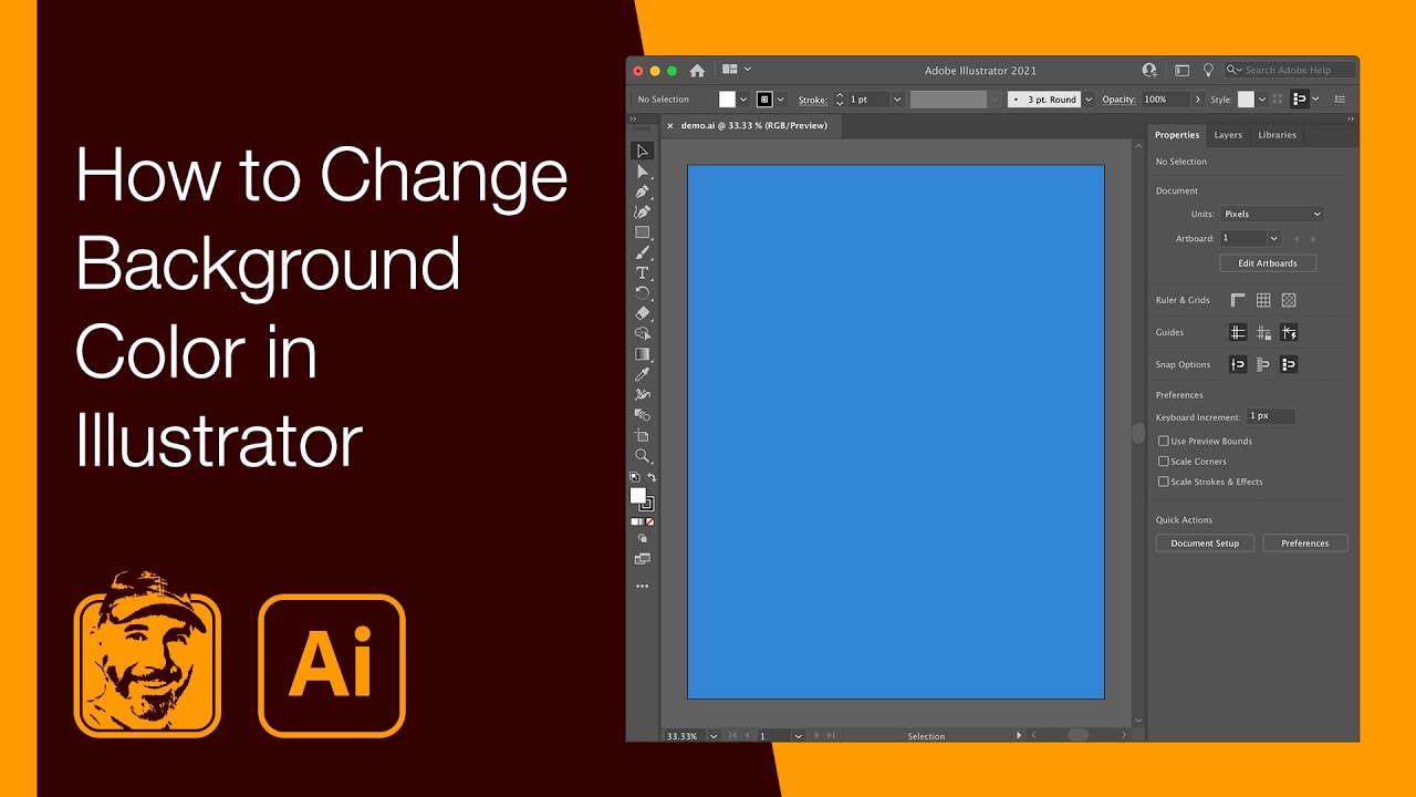 How to Change Background Color in Illustrator - YouTube