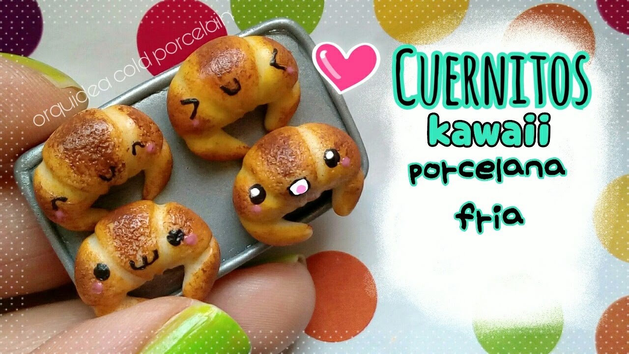 Charola de #cuernitos PORCELANA FRIA CROISSANTS KAWAII
