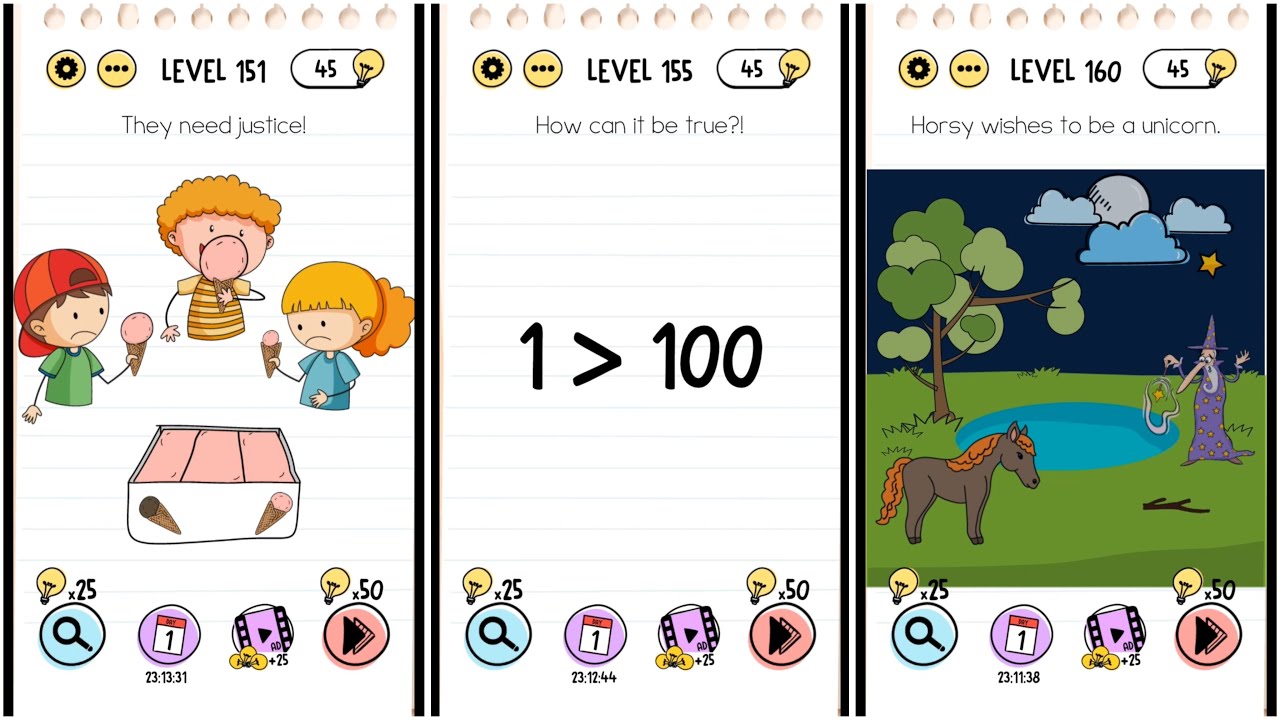 Brain Test: Tricky Puzzles - Levels 151-160 Walkthrough Gameplay