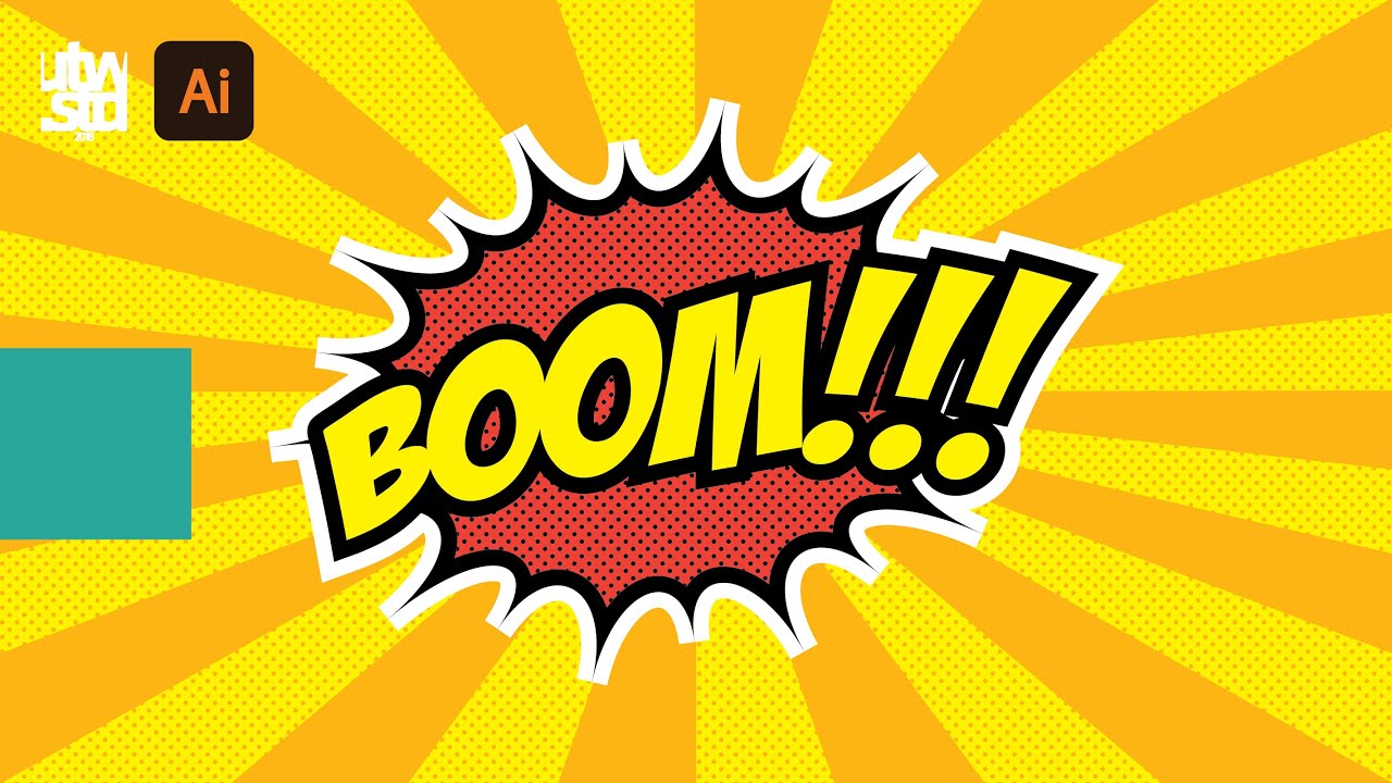 Timelapse Cara Membuat Text Effect Retro Pop Art