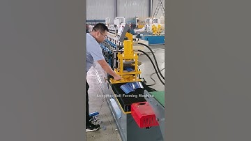 Metal fence panel roll forming machine finish testing #rollformingmachine #rollforming #machine