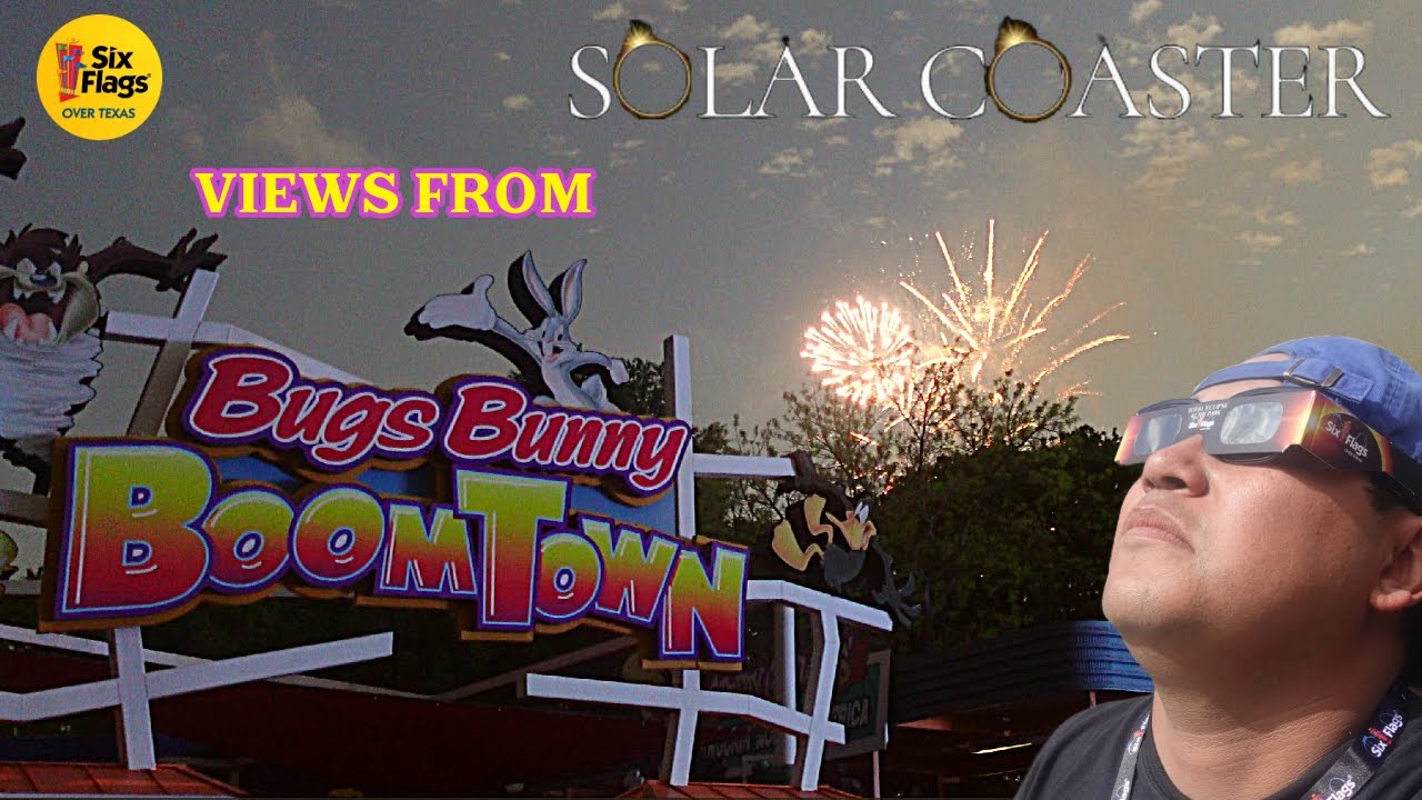 Texas total solar eclipse. - Six Flags over Texas [POV] April 8th, 2024.