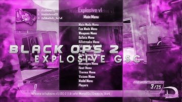 [PS3] Explosive V1 Black Ops 2 GSC Mod Menu [1.19]
