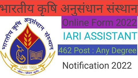 ICAR IARI Online Form 2022 Mobile Se Kaise Bhare || how to fill IARI Assistant Form 2022