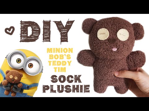 Diy Minion Bob'S Teddy Bear Tim Sock Plushie - Youtube