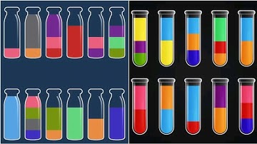 Water Sort Color Puzzle Gameplay 9, Android Games ios Walkthrough Simulator Think Brain