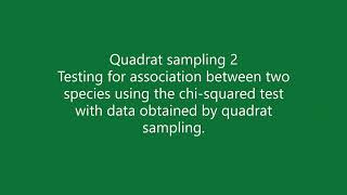 Quadrat sampling