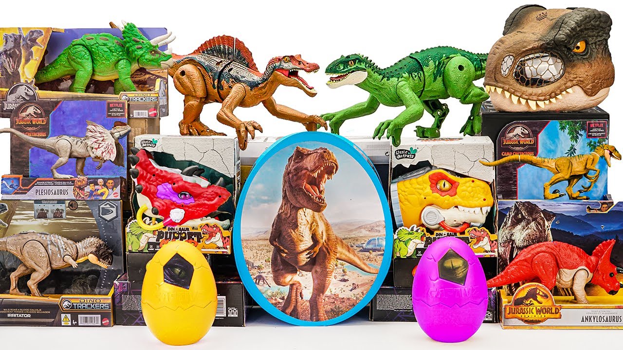 Jurassic World Unboxing Review| RC Dinosaur, Dinosaur Eggs, Dino Mask,Triceratops, Velociraptor|ASMR