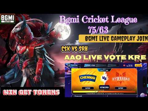 Bgmi cricket League live vote | CSK vs SRH Live voting | Bgmi cricket ipl prediction live
