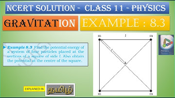 NCERT SOLUTION | CLASS 11 PHYSICS | EXAMPLE  8.3 | GRAVITATION IN  TAMIL