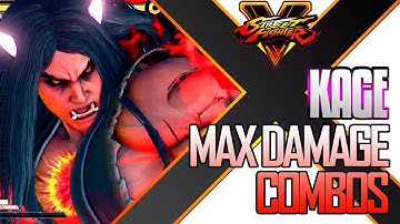 KAGE MAX DAMAGE COMBOS - SEASON 5 SF5 / Street Fighter 5 / SFV