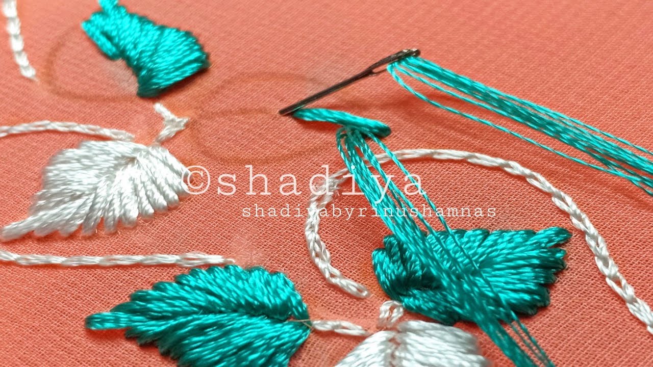 Hand embroidery border stitchborderline embroidery design YouTube