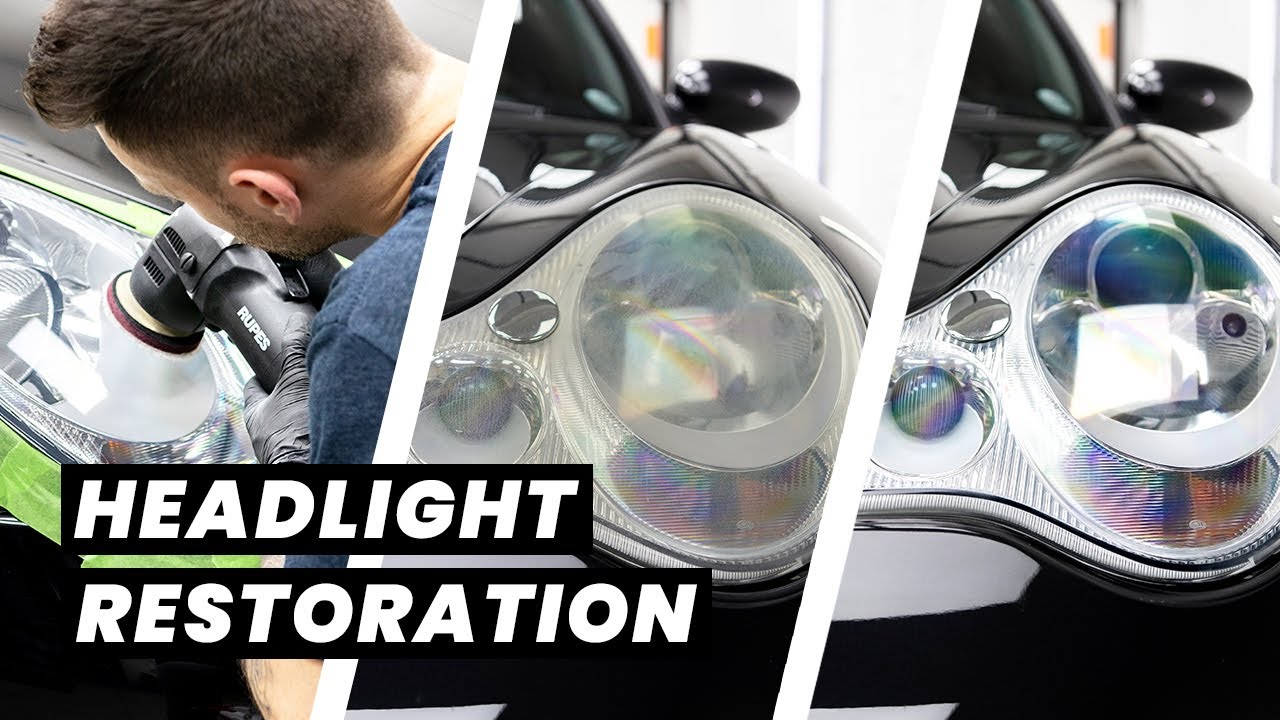 ⁣Headlight Restoration - 16 Year Old Porsche 911 (996) - ASMR