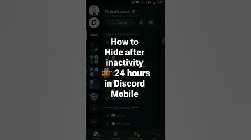 How to Hide after inactivity  📴 24 hours in Discord Mobile #roduz #discord #hide #after #inactivity