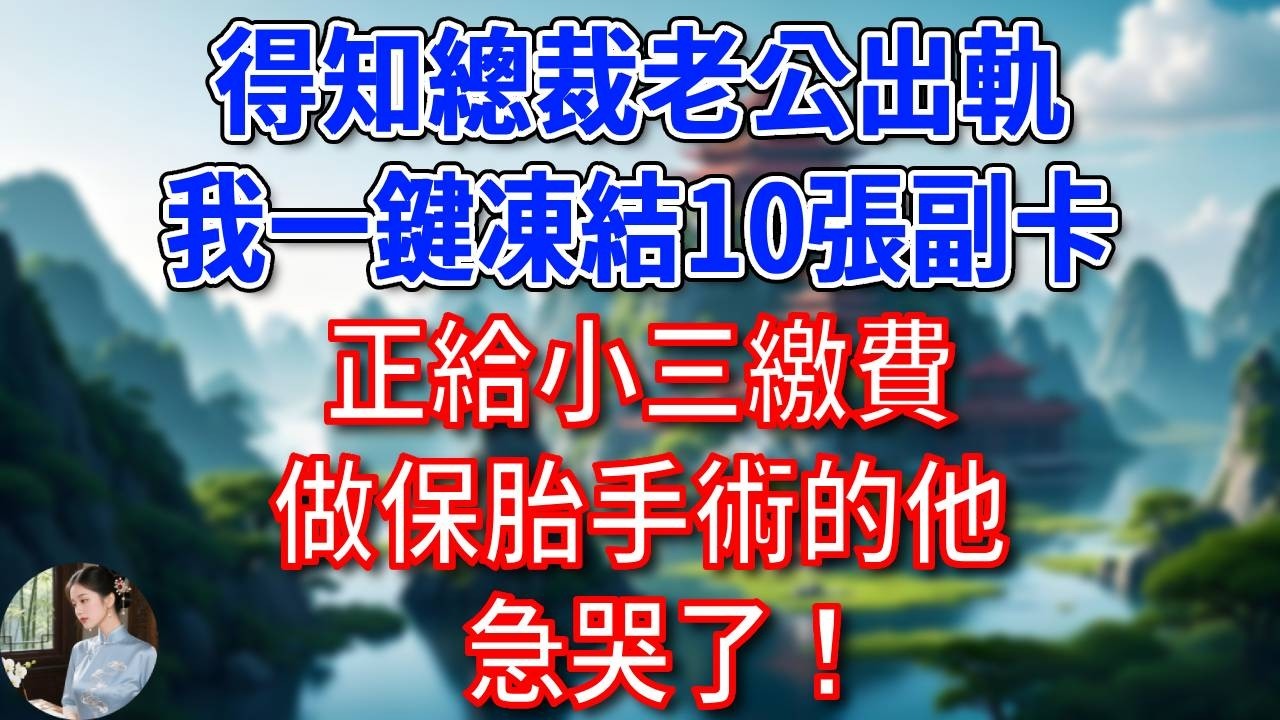 得知總裁老公出軌，我一鍵凍結10張副卡，正給小三繳費做保胎手術的他，急哭了！#為人處世#生活經驗#情感故事#故事#小說#戀愛#情感#婚姻