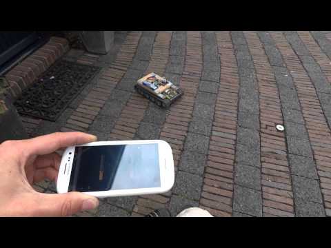 Tracked vehicle controlled by accelerometer of mobile phone