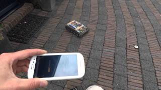 Tracked vehicle controlled by accelerometer of mobile phone
