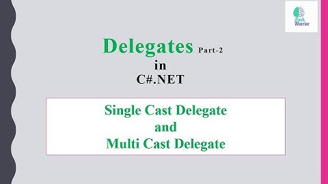 Single & Multi Cast Delegates with Example | Delegates Part-2 | C#.NET Tutorials | In simple words