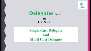 Single & Multi Cast Delegates with Example | Delegates Part-2 | C#.NET Tutorials | In simple words