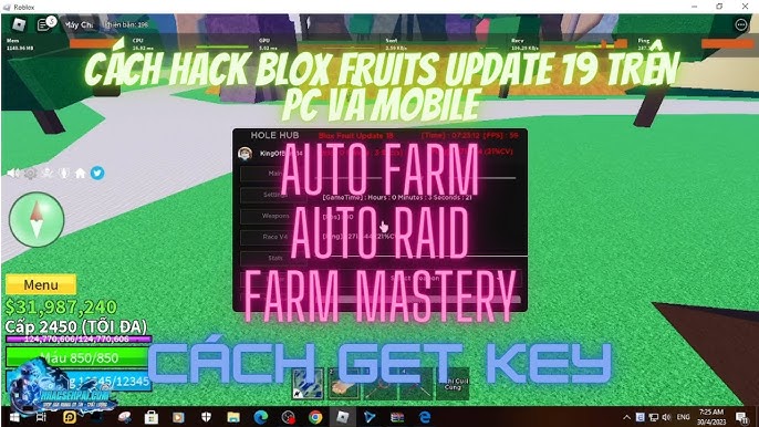 CÁCH HACK BLOX FRUITS UPDATE 18 TRÊN PC VÀ MOBILE : AUTO FARM, ESP FRUIT,  MIRAGE ISLAND ,ROBLOX 