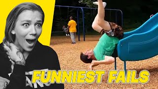 AMERICAN REACTS TO FUNNIEST FAILS | AMANDA RAE