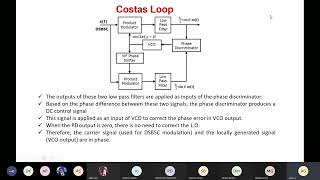 DSBSC detection using Costas loop and Squaring loop.