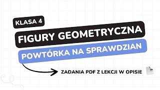 Sprawdzian Z Matematyki Klasa 4 Figury Geometryczne Pdf Matematyka