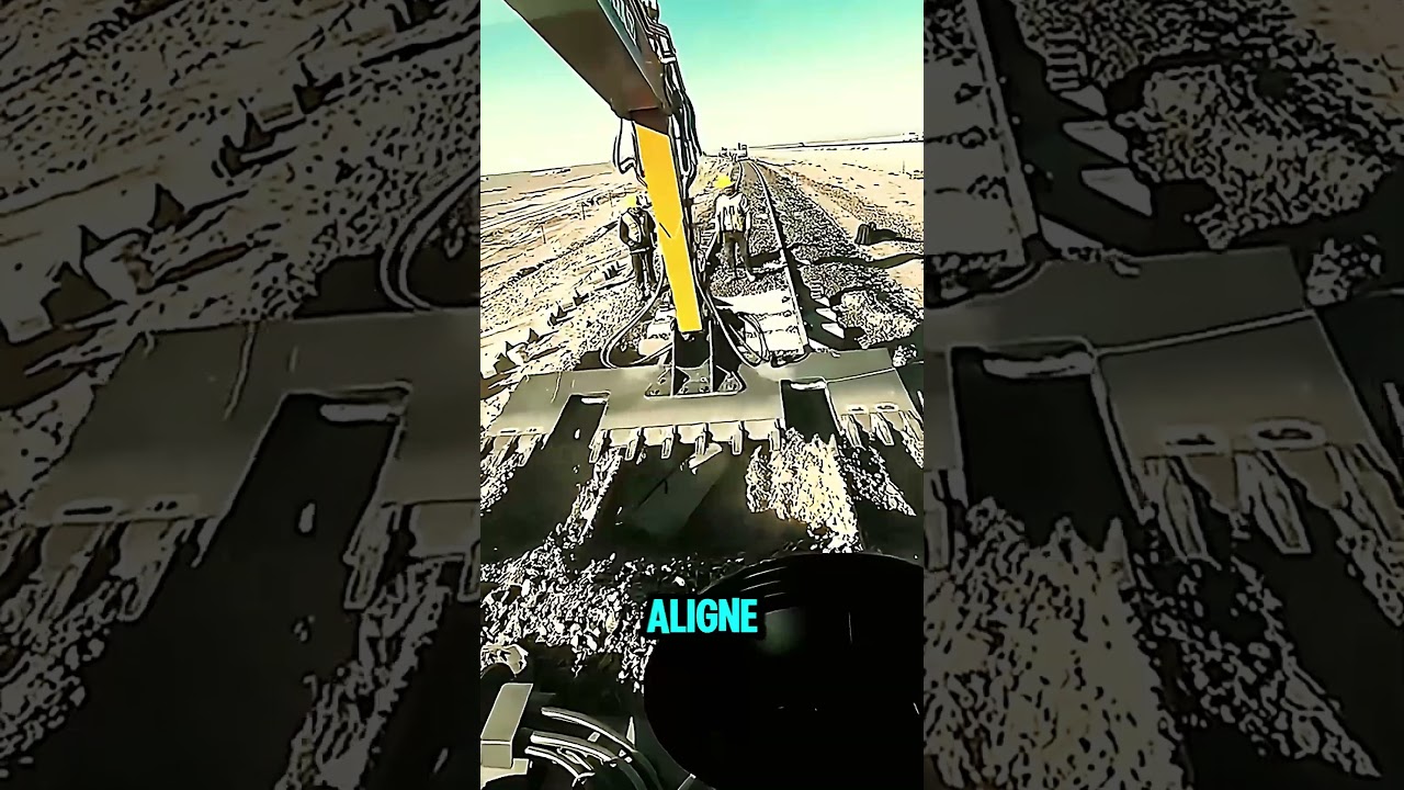 Cette machine impressionnante pose les rails de chemin de fer en un rien de temps ! 🚆🔧