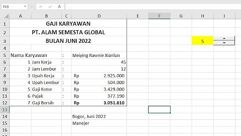 Mambuat Slip Gaji Karyawan dengan Fungsi Vlookup dan Hlookup