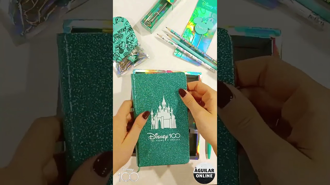 SET LIBRETA + BOLIGRAFO + REGLA MOOVING DISNEY 100 AÑOS