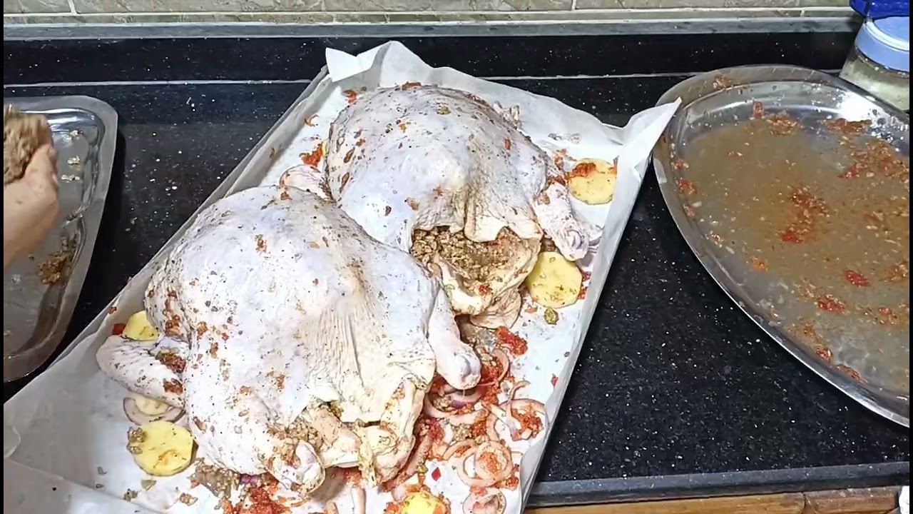 فراخ محشيه وأرز بالتوبل رهيبه طعم وريحة خطيييبرة 