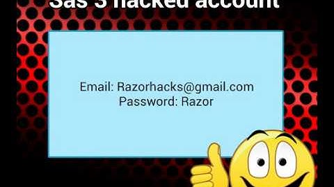 Sas 3 hacked account (Android)