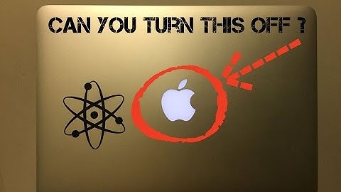 Is It Possible To Turn Off The Glowing Apple Logo On Macbooks?