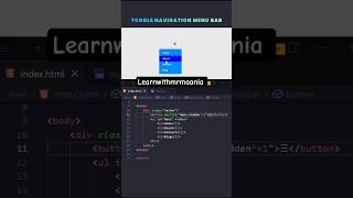 I made a toggle navigation bar, and this happened #cssanimation #uidesignlearning #roshtrch
