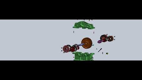 Mô phỏng phân rã hộp giảm tốc 1 cấp bánh răng trụ