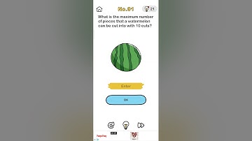 WHAT IS THE MAXIMUM NUMBER OF PIECES THAT A WATERMELON CAN BE CUT INTO WITH 10 CUTS