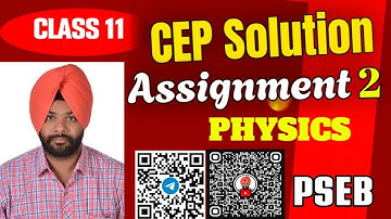 PHYSICS CEP Assignment 2 solutions| class 11| PSEB | #pseb2026 @schooleducationpunjab