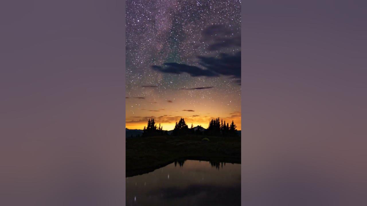 Night on the Lake with Crickets Frogs & Birds Shooting Stars Clouds