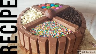 Hi viewers! you can easily make this cake at home without oven ,eggs
and electric beater.here's a chocolate truffle surrounded by kitkat
topped with...