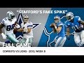 Stafford's Fake Spike & Calvin's 329-Yard Game | Cowboys vs. Lions (Week 8, 2013) | NFL Full Game