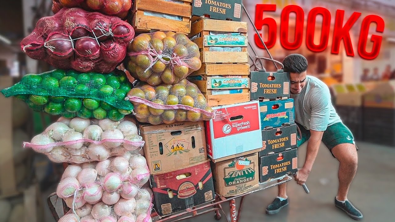 TRABAJÉ cargando +500KG en la CENTRAL DE ABASTOS en MÉXICO